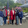 Katjana with the 54th Regiment color guard